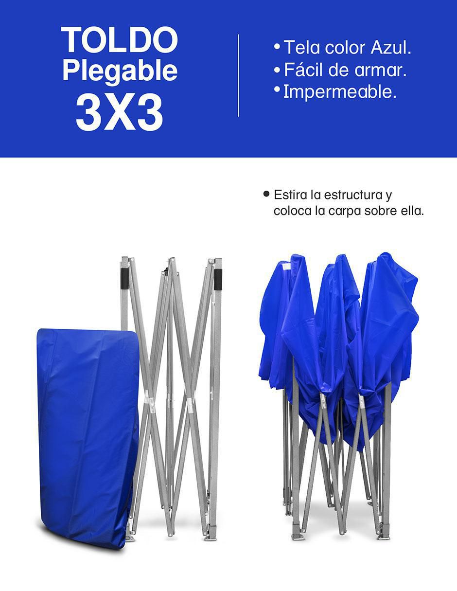 Carpa ancho 300 cm x largo 300 cm 2