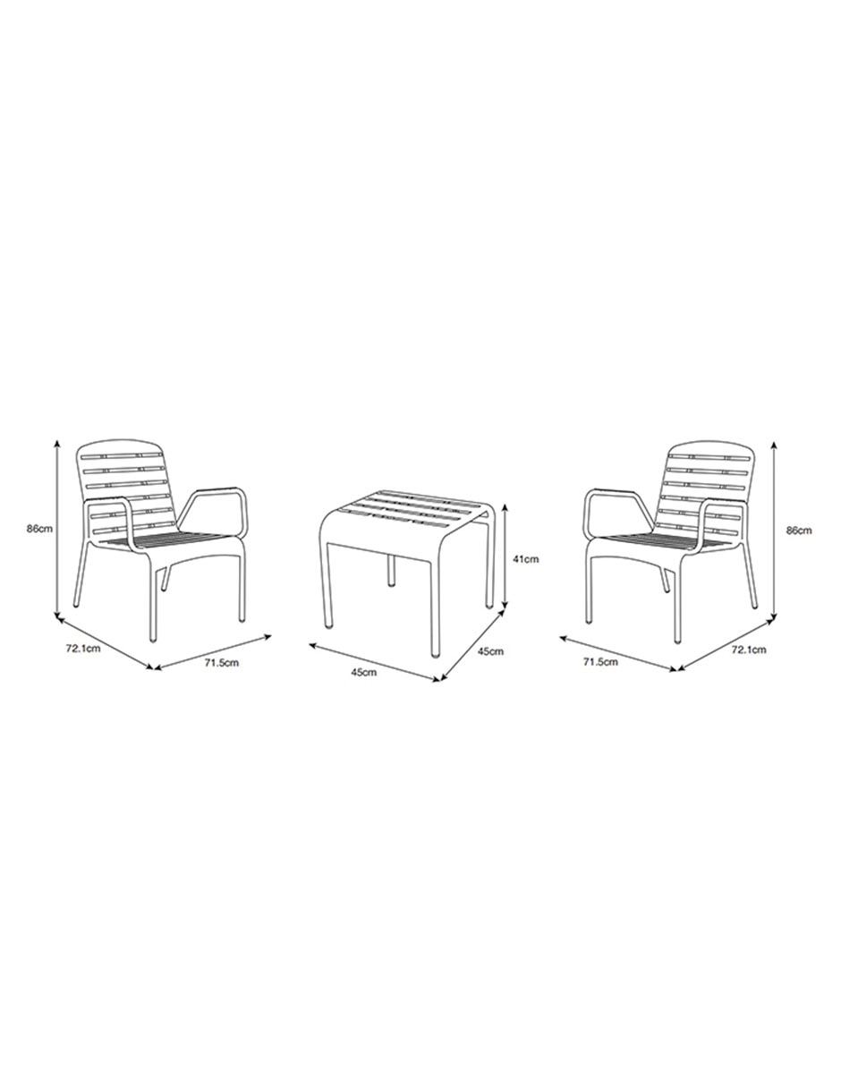 Set de sillas exterior 10