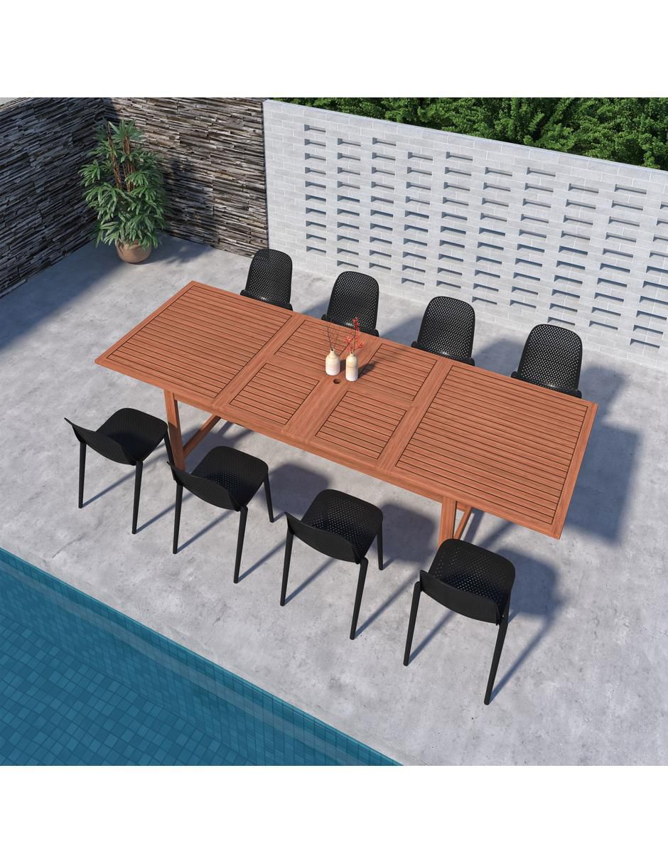 "comedor" saigon midtown concept "para" 8 personas "de" madera de eucalipto