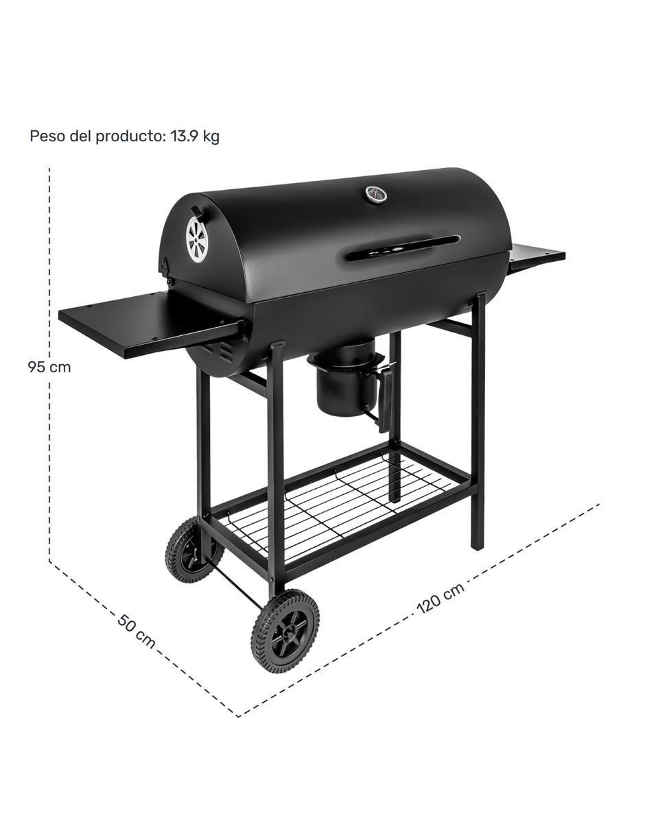 Asador carbón mkz-asadocarmet70 de acero inoxidable 2