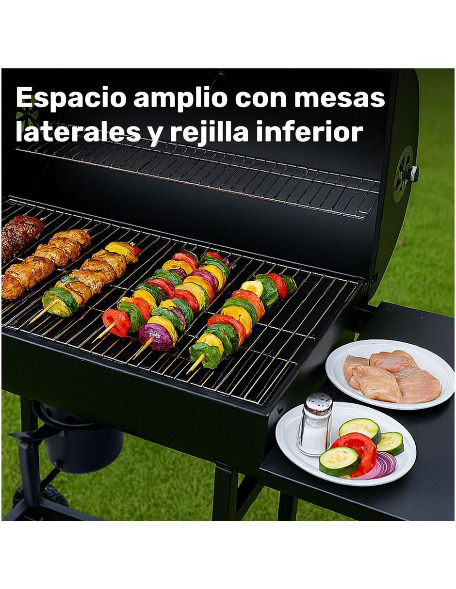 Asador carbón mkz-asadocarmet70 de acero inoxidable 7