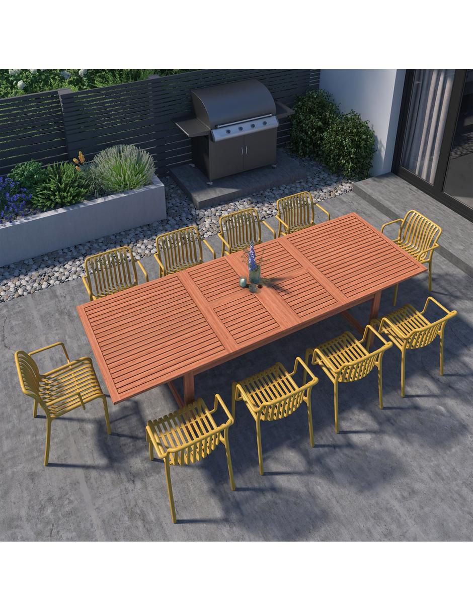 Comedor Montana Midtown Concept para 10 personas de madera de eucalipto