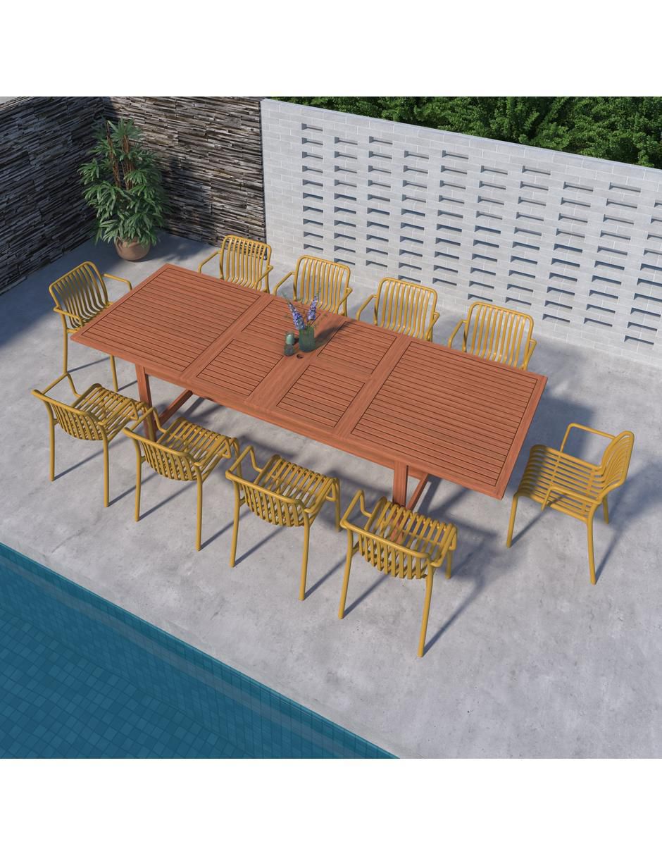 Comedor Montana Midtown Concept para 10 personas de madera de eucalipto