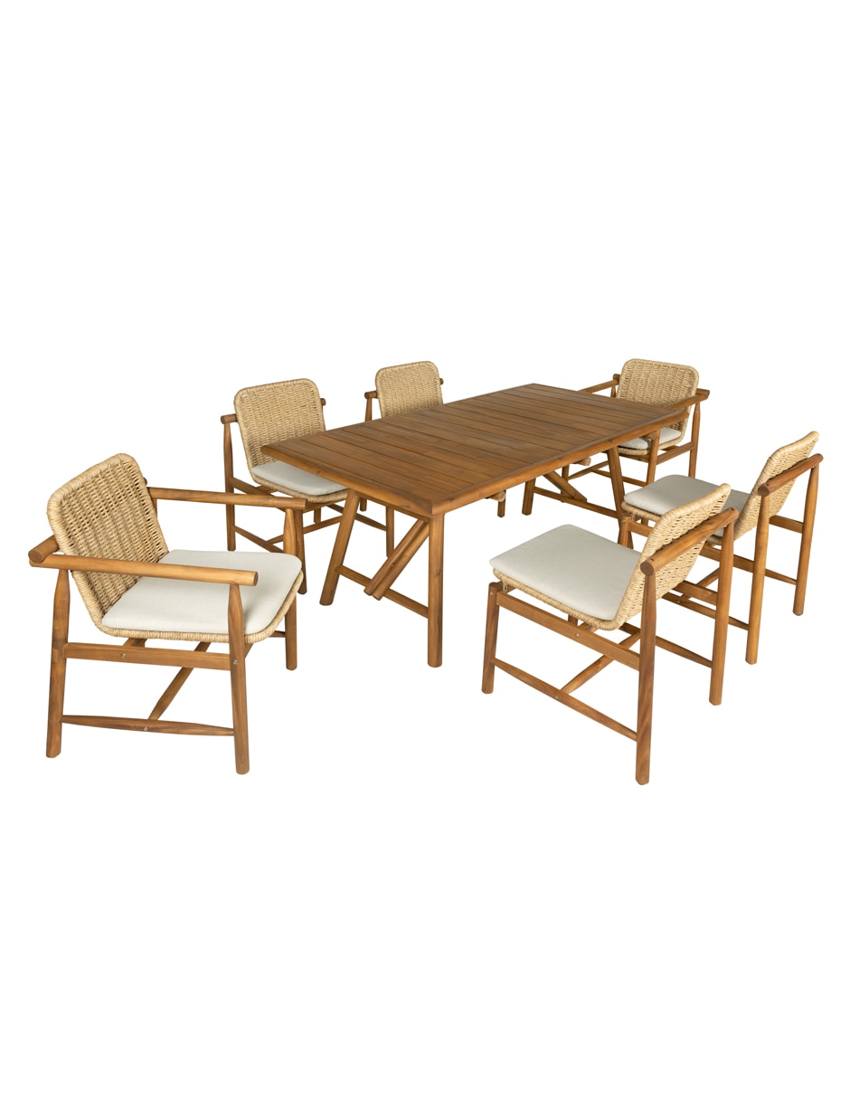 Silla Kamari de madera acacia 10