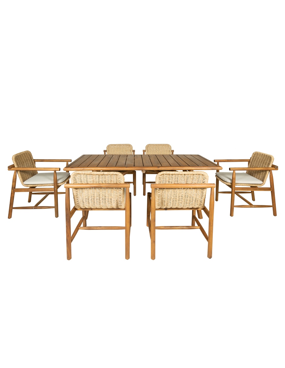 Silla Kamari de madera acacia 12