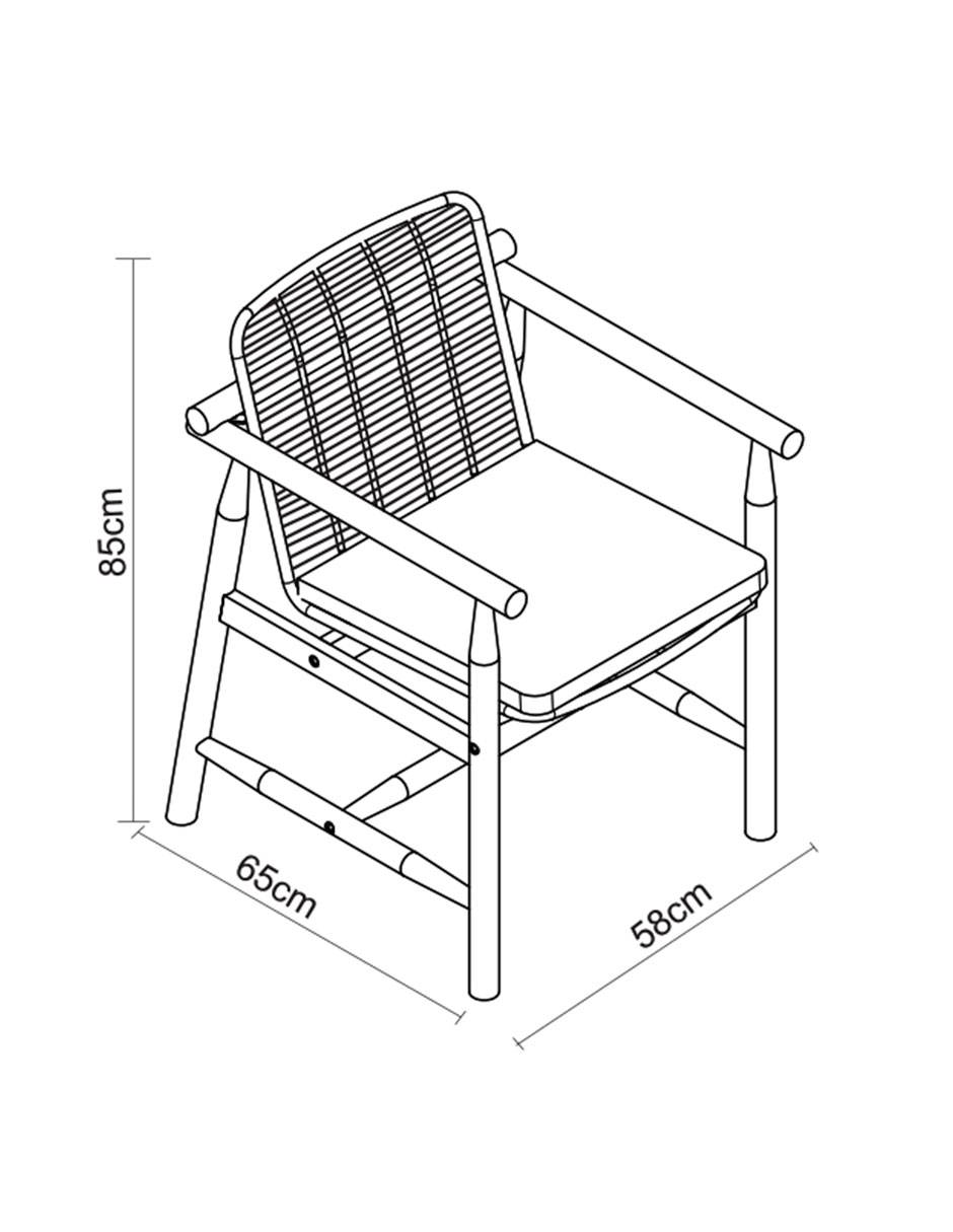 Silla Kamari de madera acacia 14