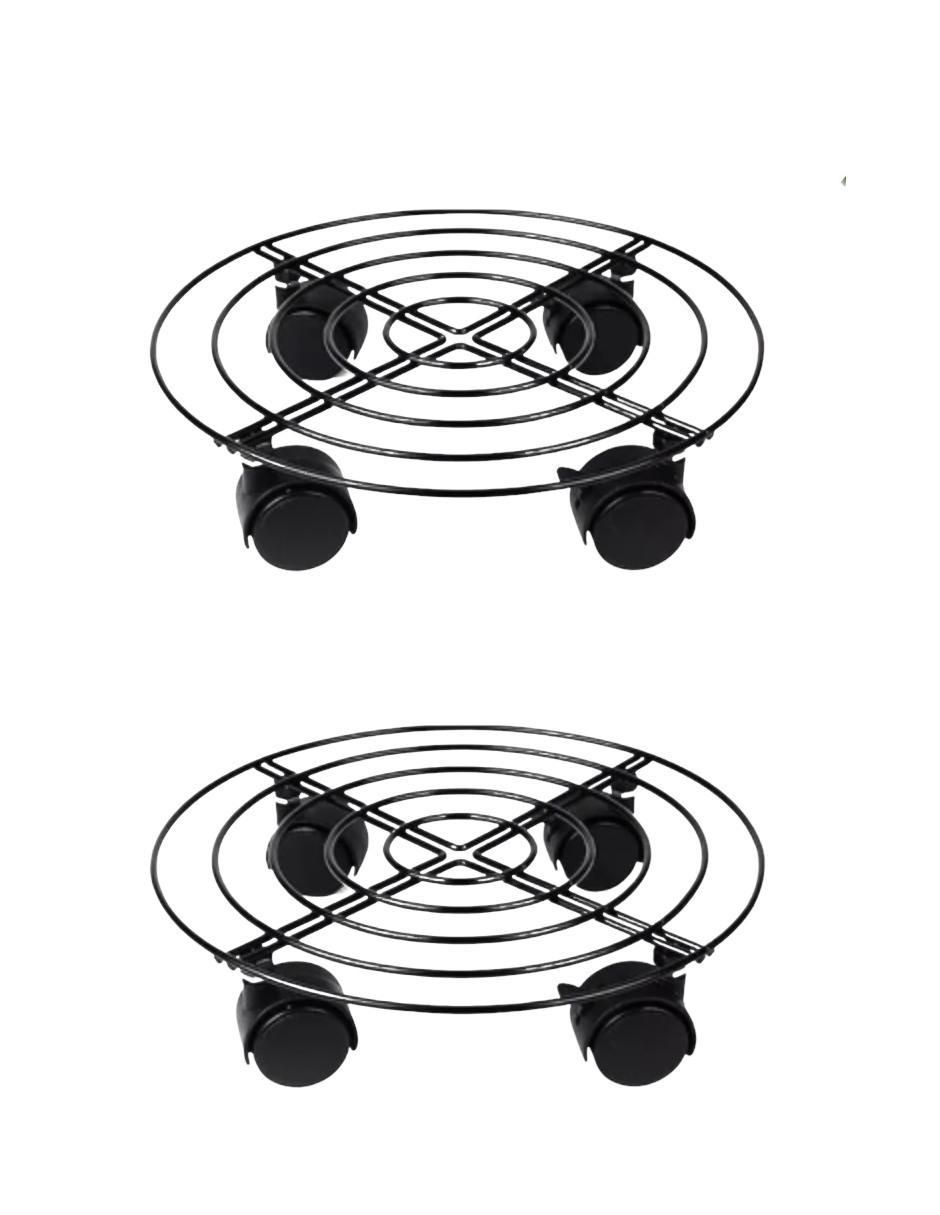 Set base para maceta de metal