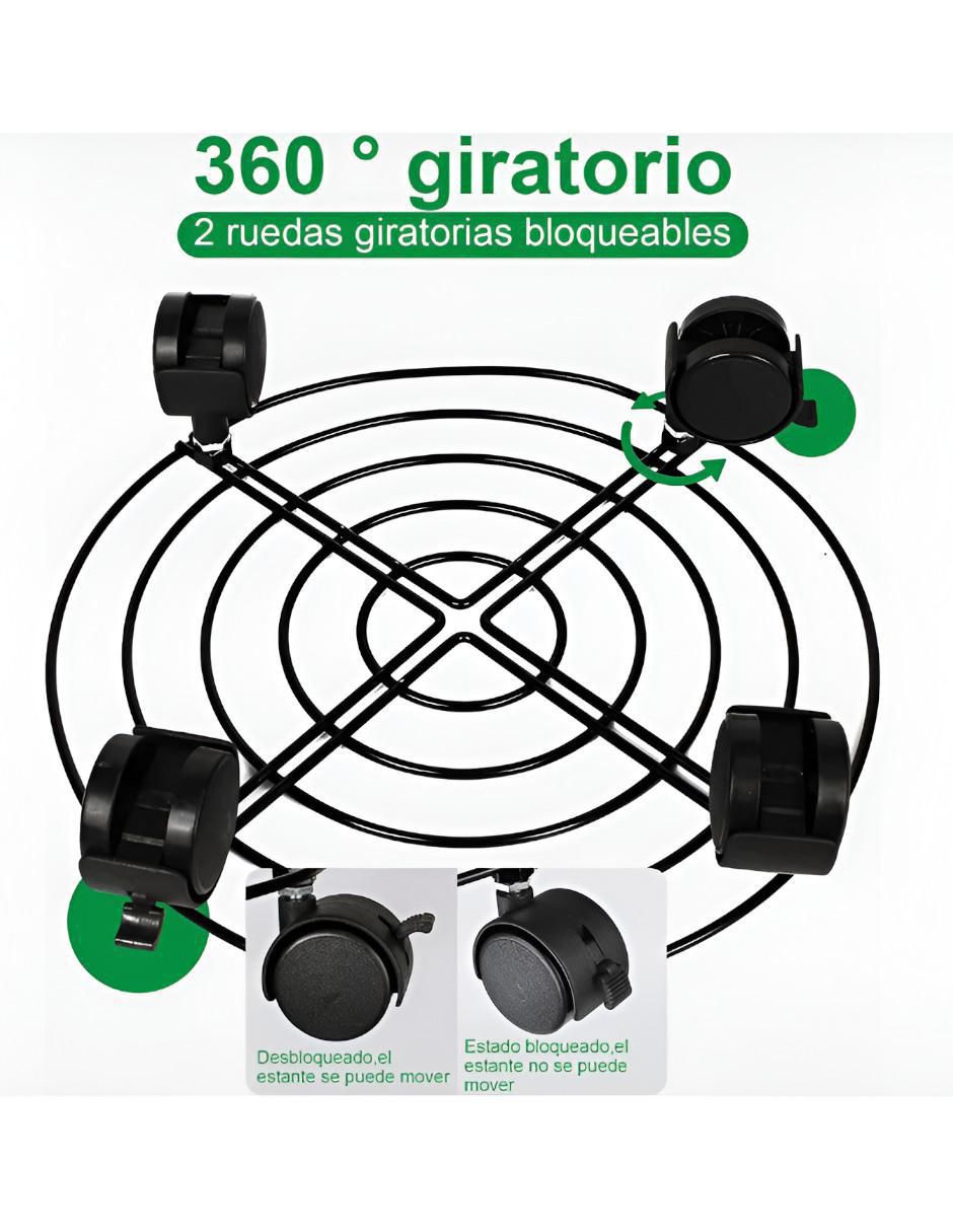 Set base para maceta de metal 2