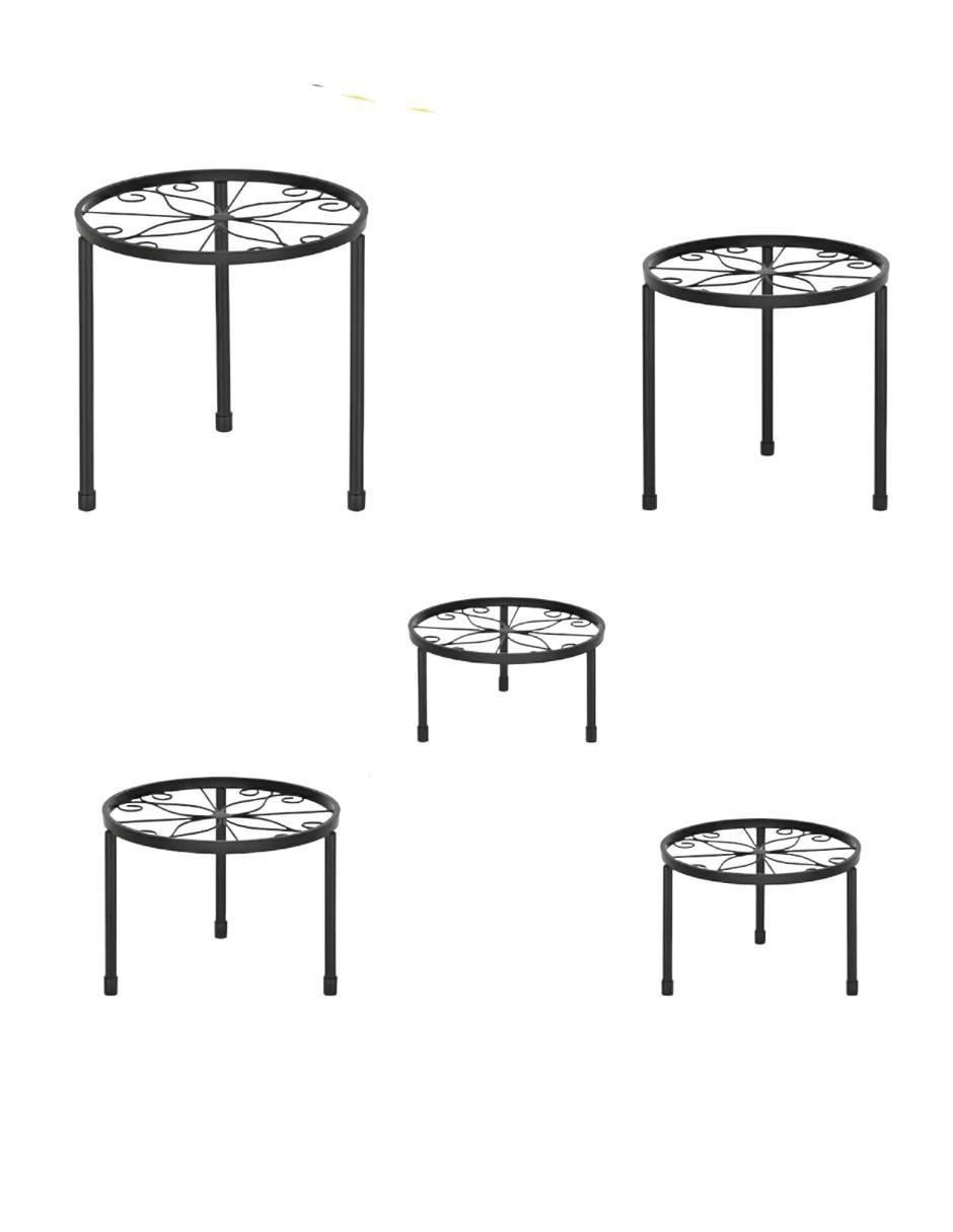 Set base para maceta de metal