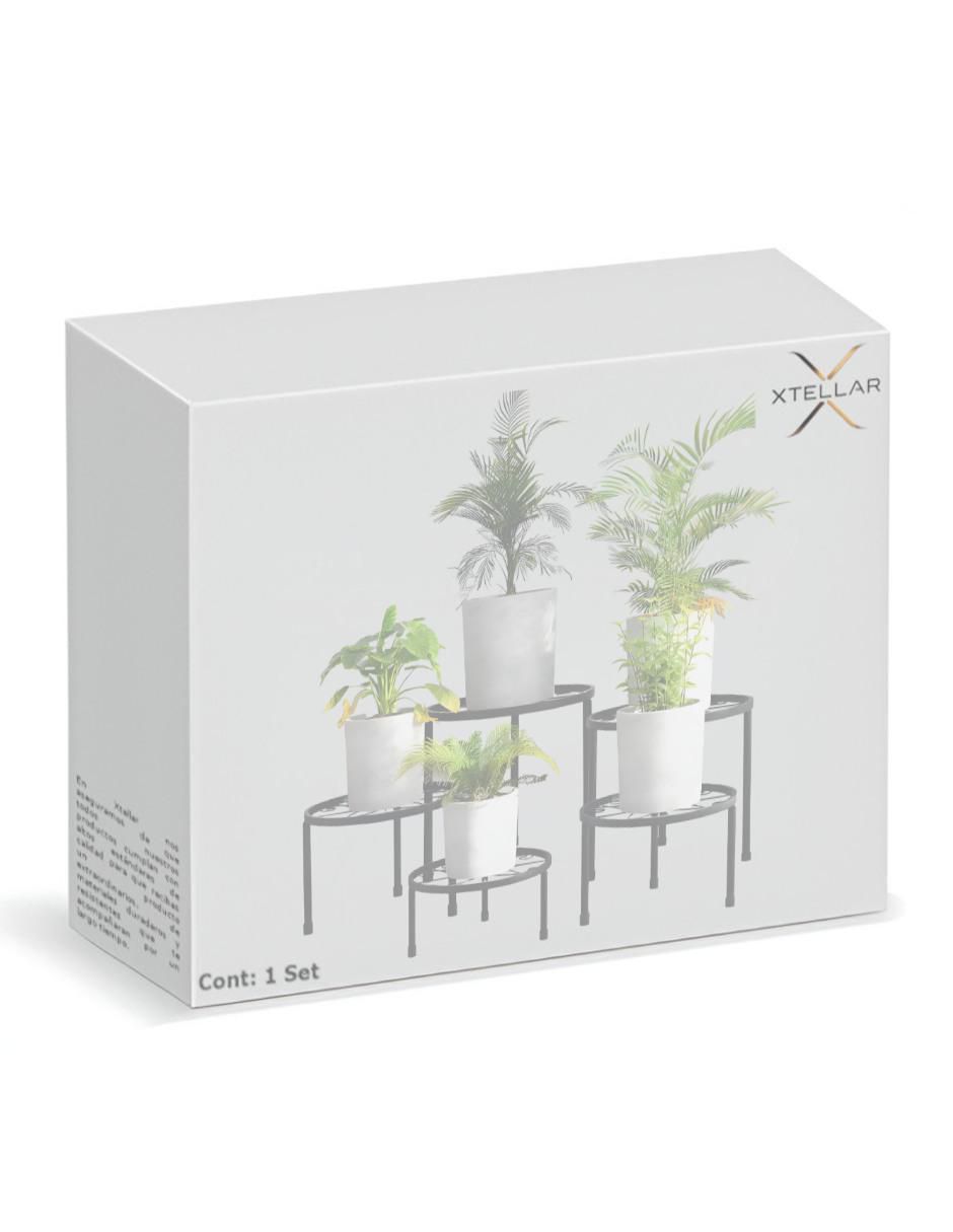 Set base para maceta de metal 4