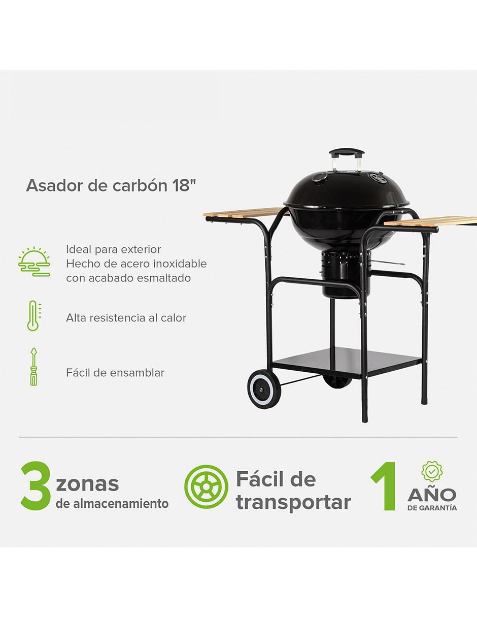 Asador carbón AC18ML de acero inoxidable 2
