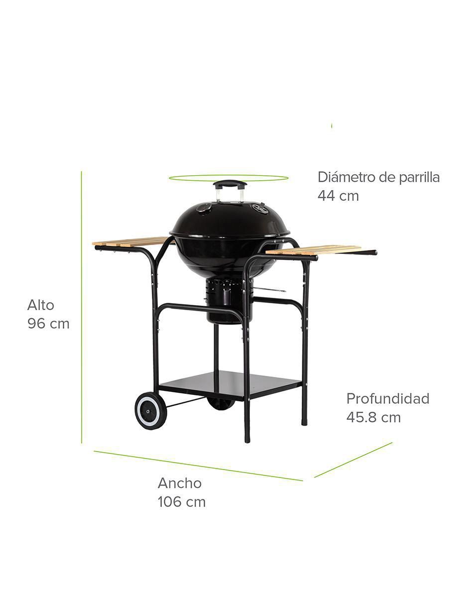 Asador carbón AC18ML de acero inoxidable 8