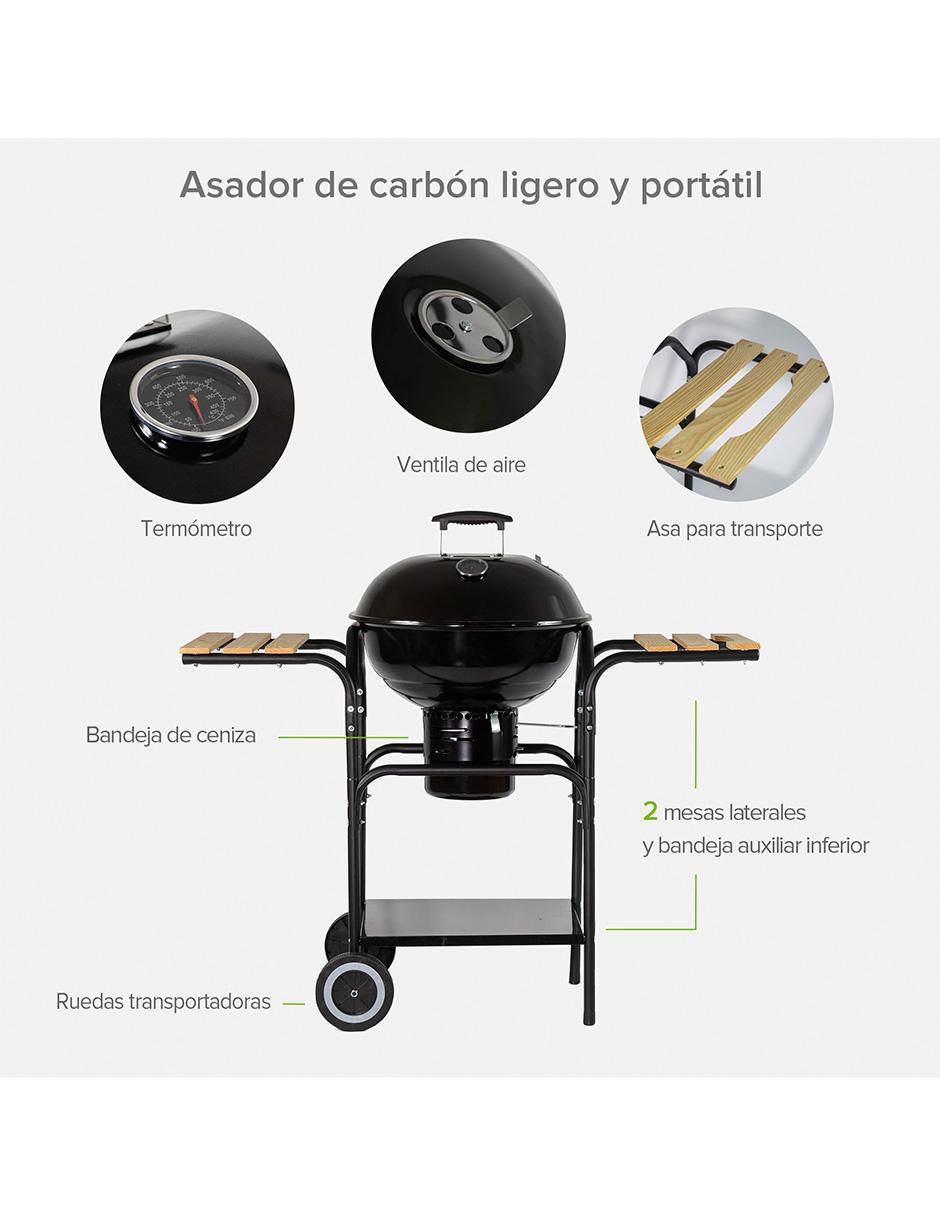 Asador carbón AC18ML de acero inoxidable 3