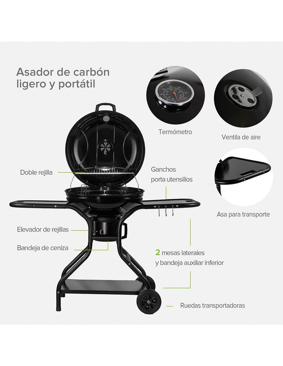 Asador carbón AC22ML de acero inoxidable 3