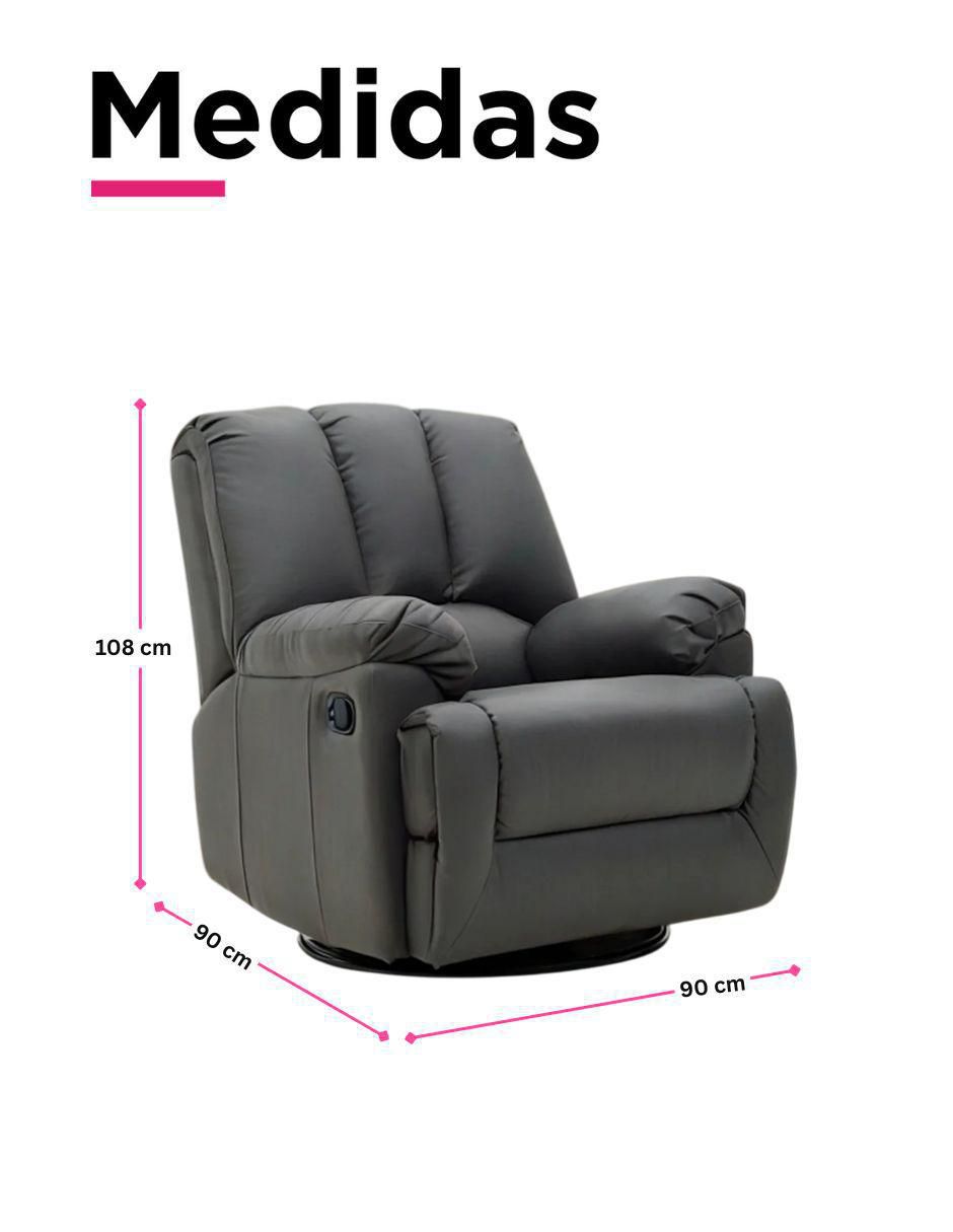 Sillón mecedor Neuss de vinipiel 9