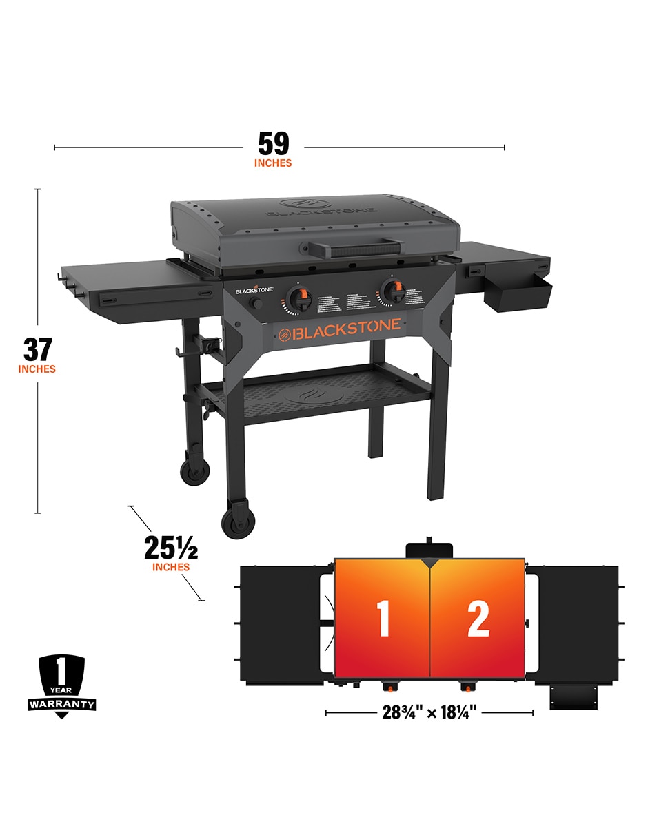 Plancha de gas de acero 10