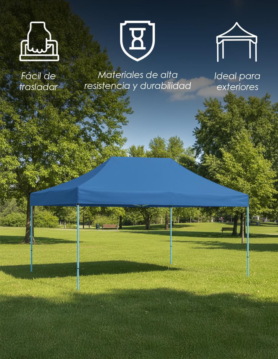 Carpa ancho 200 cm x largo 300 cm 2