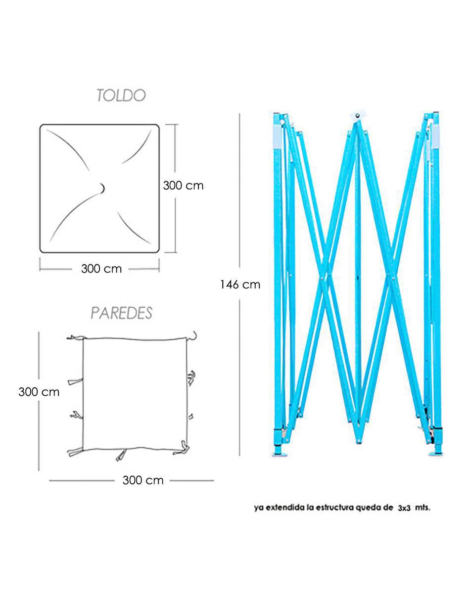 Carpa Ilios Innova ancho 300 cm X largo 300 cm