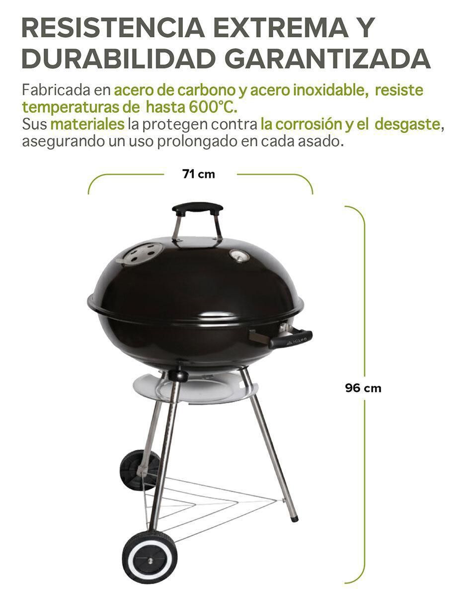 Asador carbón portátil de acero inoxidable 9