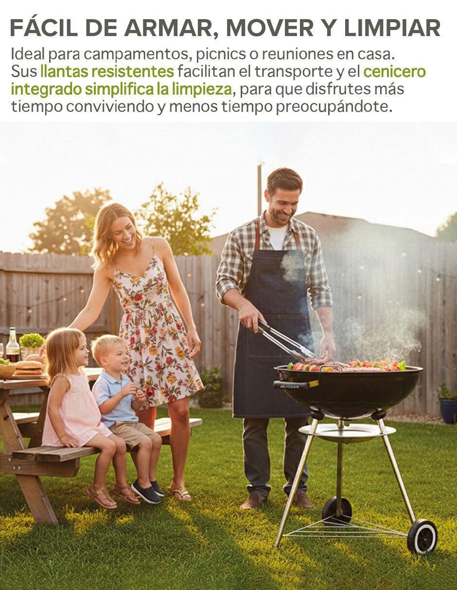 Asador carbón portátil de acero inoxidable 5