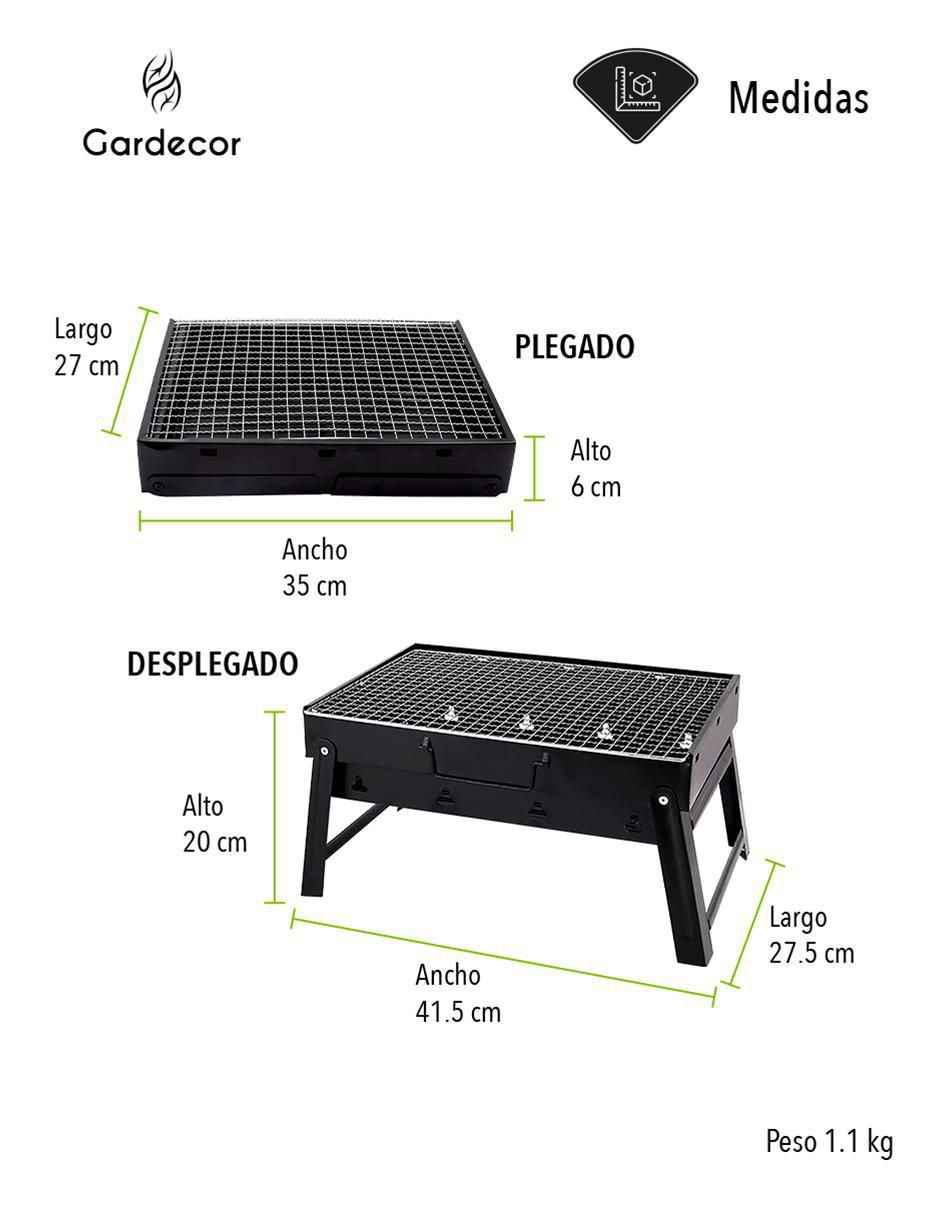Asador carbón plegable portátil 3