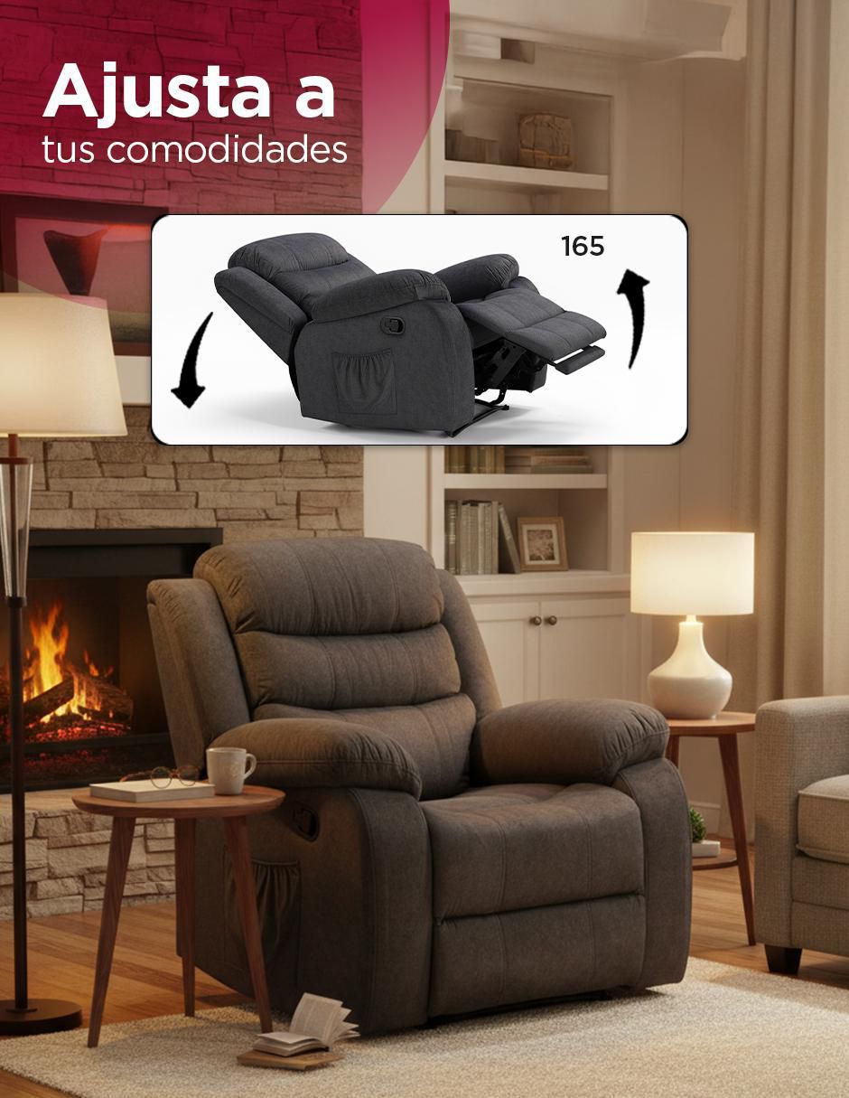 Sillón théodore masaje inteligente y soporte lumbar vanlig "de" sintético