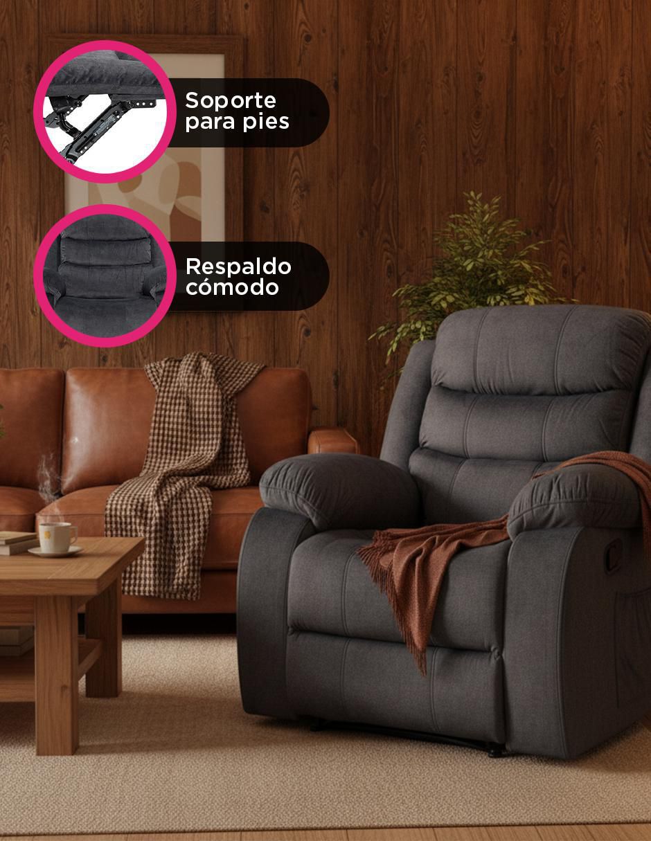 Sillón théodore masaje inteligente y soporte lumbar vanlig "de" sintético