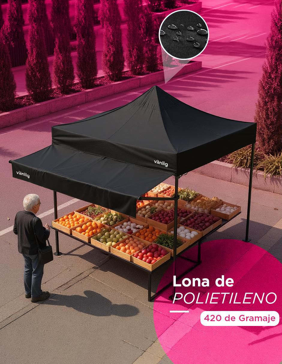 Carpa ancho 3.95 mts x largo 3 mts 5