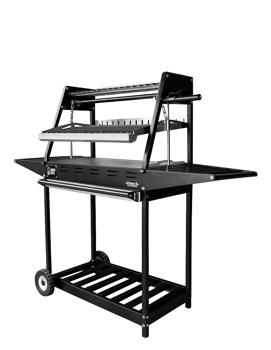 Asador carbón Pampa II Duo de acero inoxidable 3