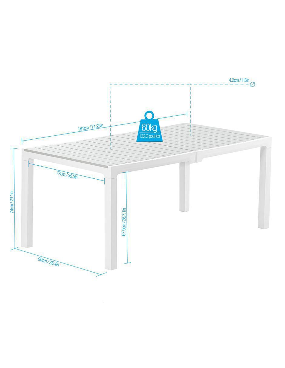 Set comedor exterior Silver 8 puestos 7