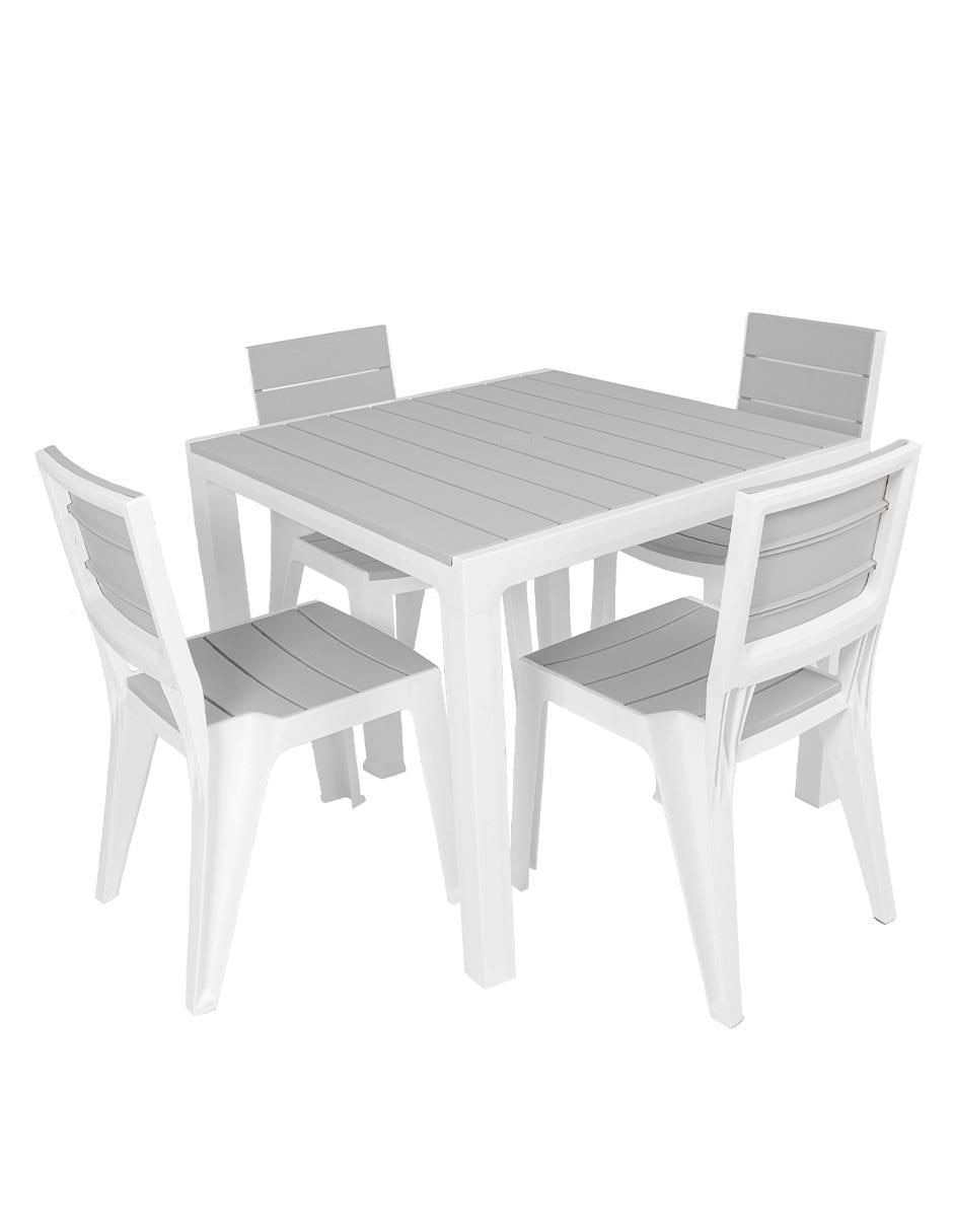 Set comedor exterior 4 puestos jardin
