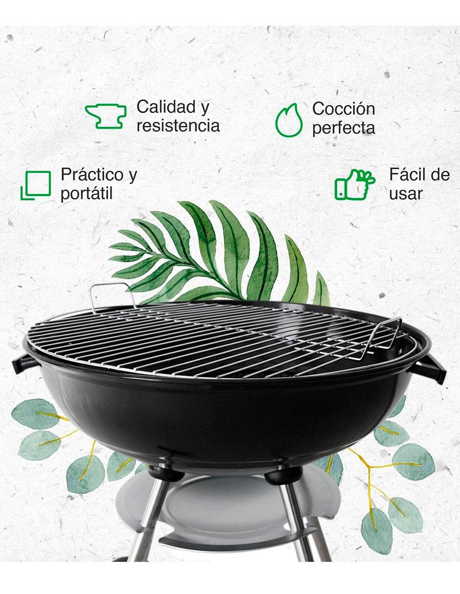 Asador carbón 22-161 de acero inoxidable 8