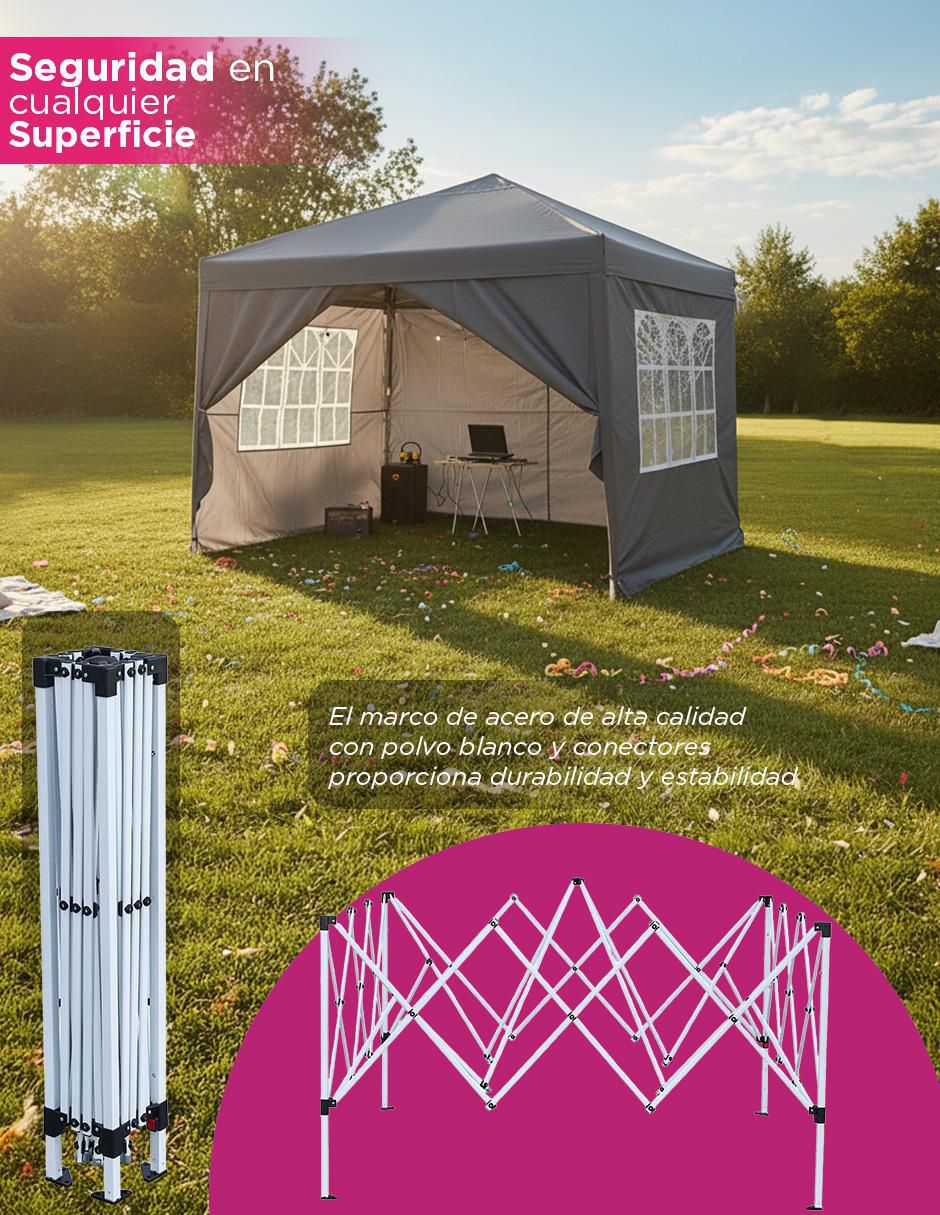 Carpa ancho 296 cm x largo 296 cm 4