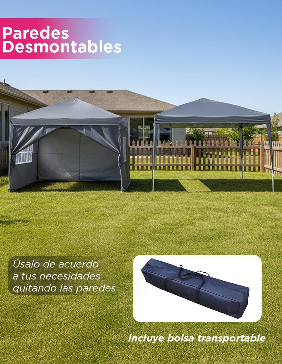Carpa ancho 296 cm x largo 296 cm 5
