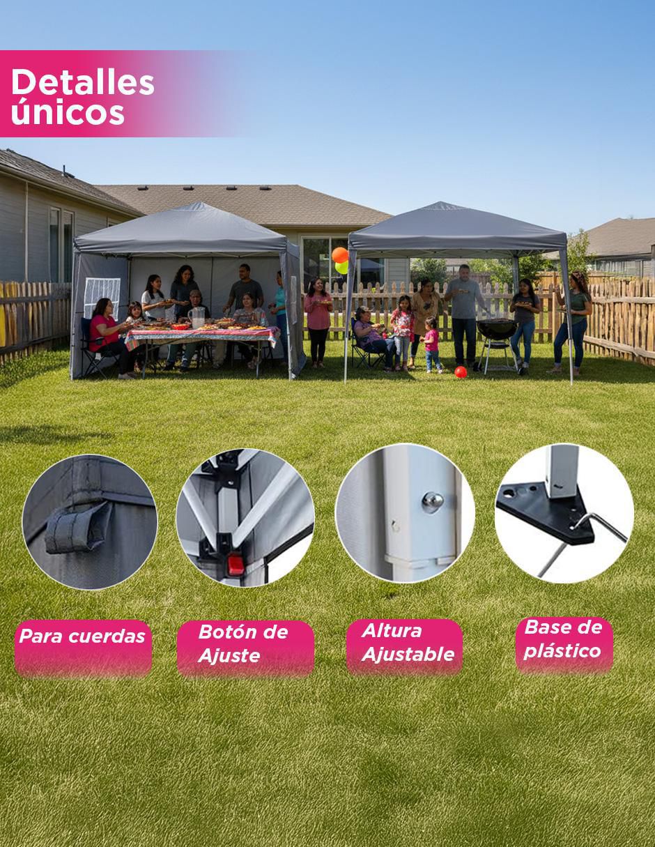 Carpa ancho 296 cm x largo 296 cm 6