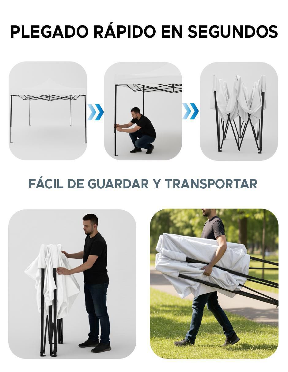 Carpa the finix ancho 3 m x largo 3 m