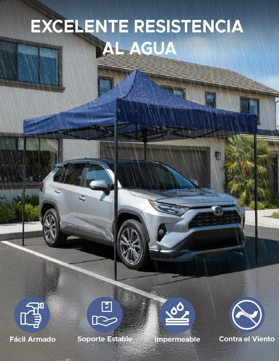 Carpa ancho 3 m x largo 3 m 7