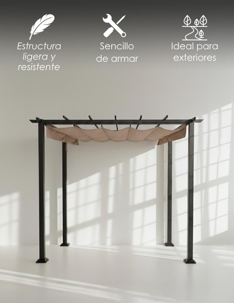 Carpa ancho 300 cm x largo 300 cm 2