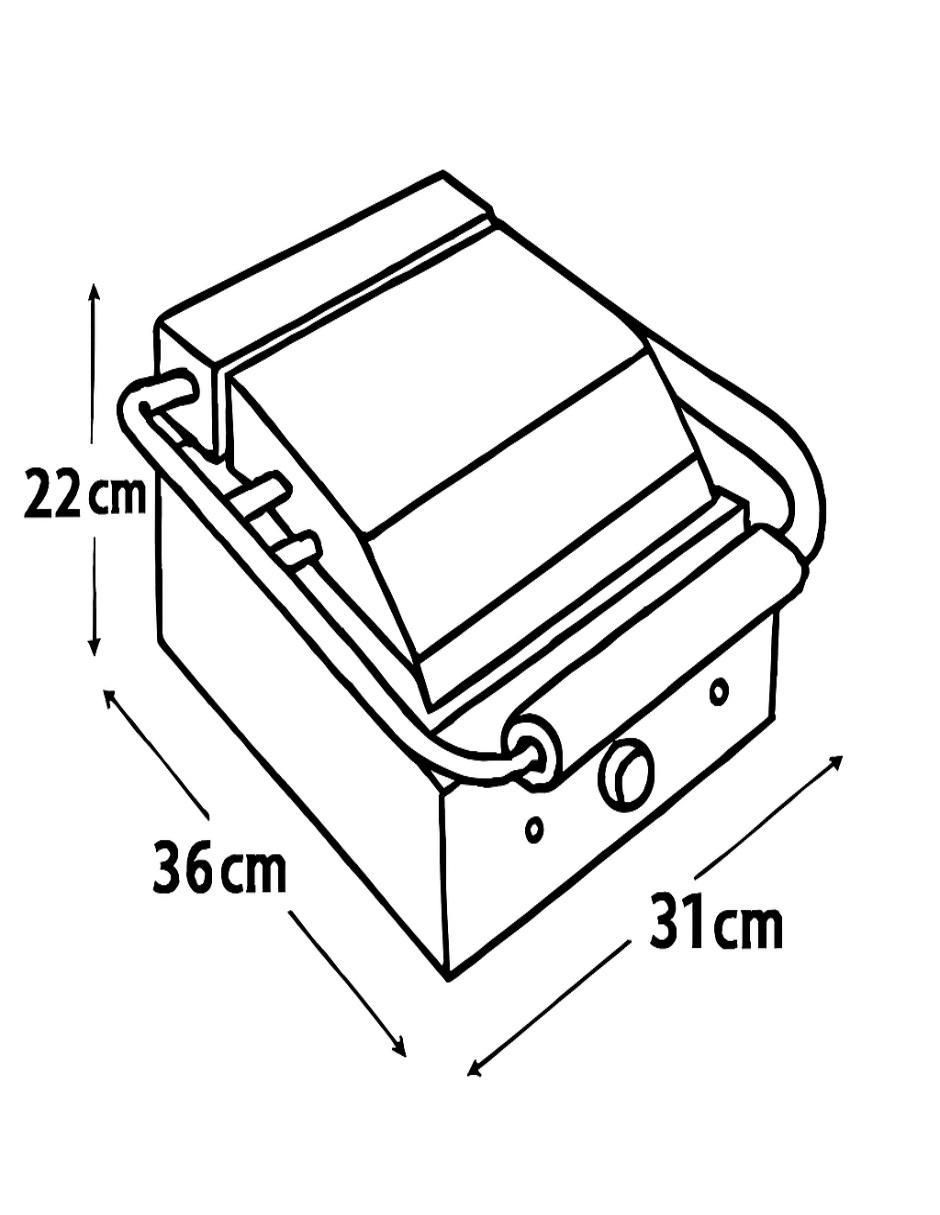 Asador eléctrico plancha lisa de acero inoxidable 4