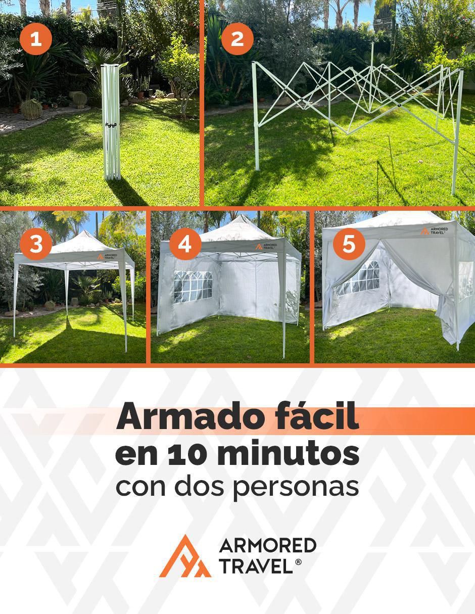 Carpa ancho 300 cm x largo 300 cm 2