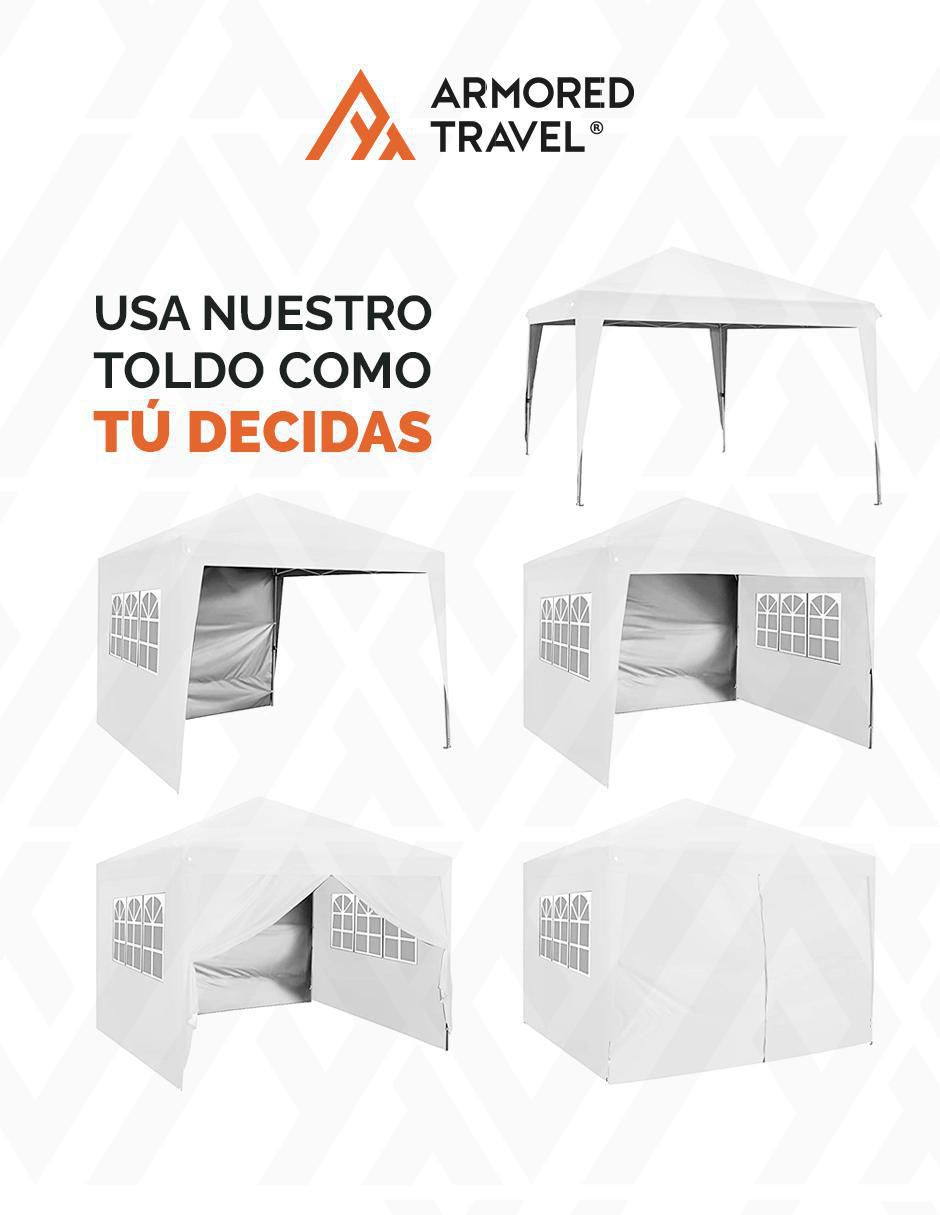 Carpa ancho 300 cm x largo 300 cm 4