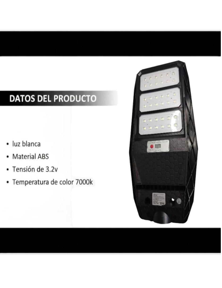 Lámpara solar led Luminaria Solar Integrada para Calle con Control Remoto, Sensor de Movimiento y Fotocelda, LED Exterior de Alta Potencia, Plástico Blanco, Resistente a Climas Extremos 3