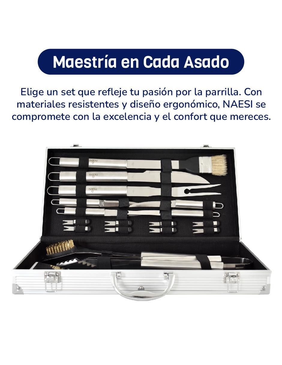 Set bbq de acero inoxidable para parrilladas