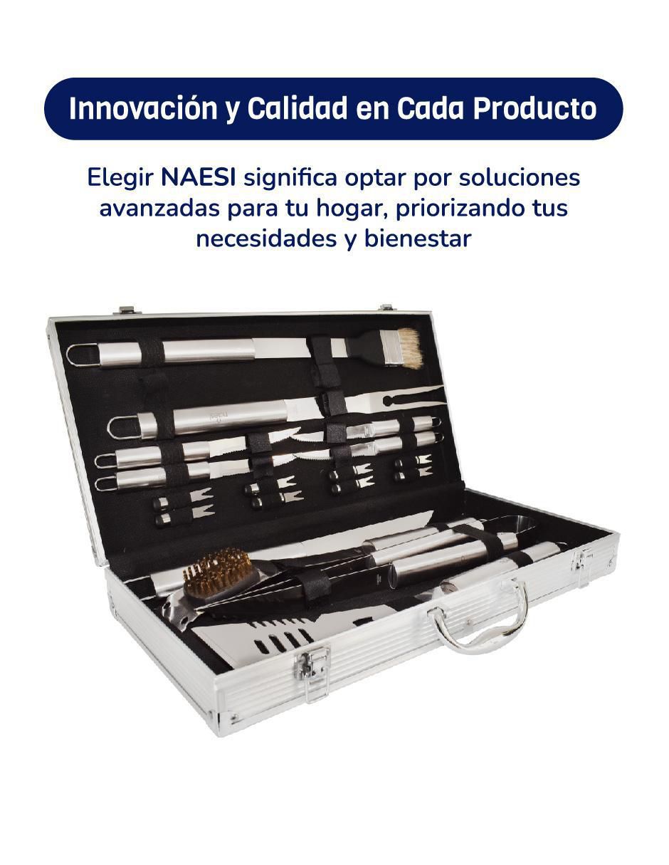 Set bbq de acero inoxidable para parrilladas 5